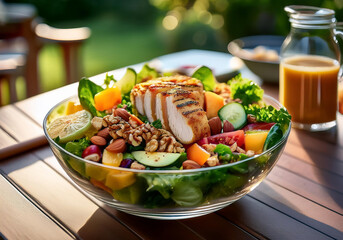 grilled chicken with vegetables