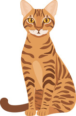 Fototapeta premium simple vector Ocicat clipart
