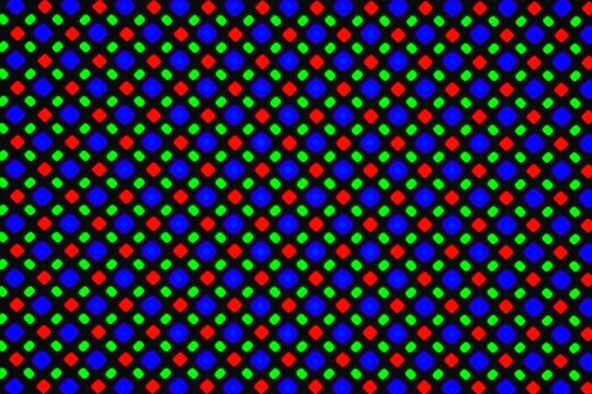 micograph of cell phone screen