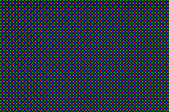 micograph of cell phone screen