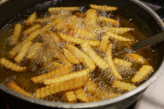 French fries cooking