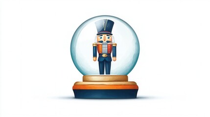 Nutcracker Snow Globe Christmas Ornament Decoration