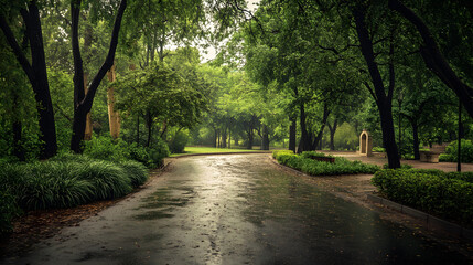 Obraz premium The Refreshing Essence of Petrichor: An Immersive Experience in Nature's Rejuvenating Embrace