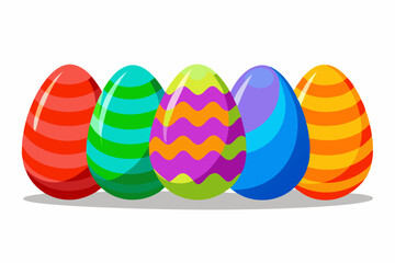 easter eggs vector illustration