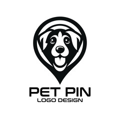 Obraz premium Pet Pin Vector Logo Design