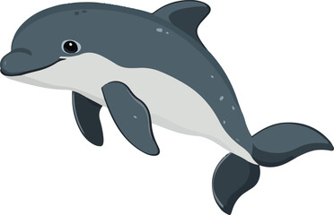 Obraz premium simple vector porpoise clipart