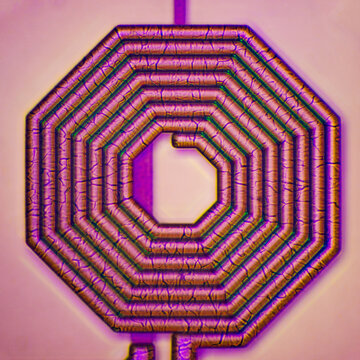 100X magnification wafer detail texture pattern