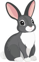 Obraz premium simple vector rabbit clipart