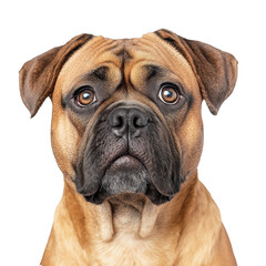 Obraz premium Cute dog portrait on a white background, cut out transparent