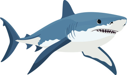 Fototapeta premium simple vector shark clipart