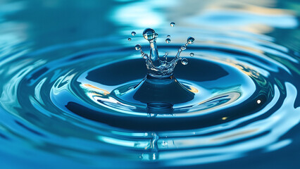 Water Droplet Creating Ripples