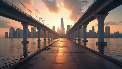 Fototapeta premium Golden Gate Bridge at Sunrise