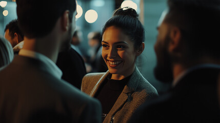 Networking Social Event: Professionals Connecting Over Food, Building Relationships, and Sharing Ideas in a Casual Setting