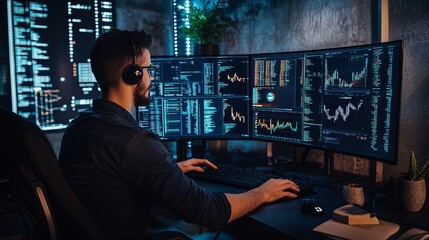 Obraz premium In 2025, businesses will focus on growth and profit through data analysis and digital marketing strategies. They'll monitor stock market trends and use technology to make better decisions.