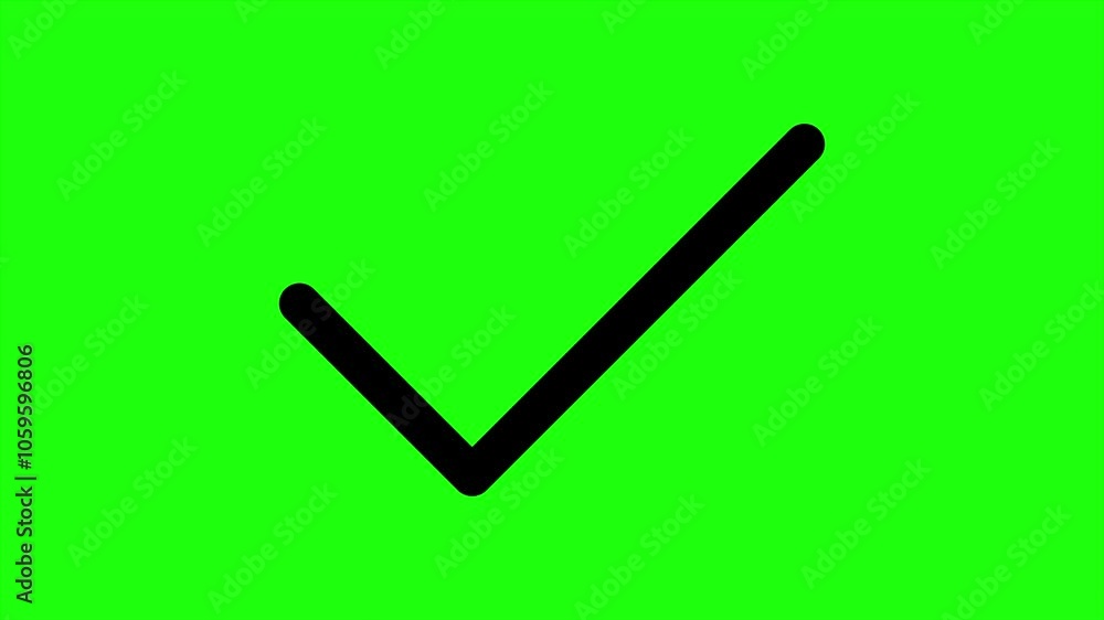 Aufkleber check mark symbol animation. animation of check mark icon. approve and confirm sign. correct symbol 