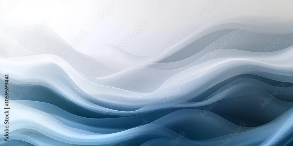 Poster a minimalistic gradient of blue and gray tones with soft white accents, overlaid with noise texture 