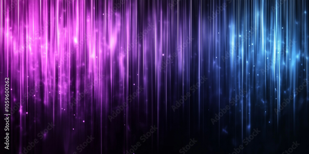 Poster a dynamic gradient from deep black to vibrant purple and blue, with noise texture creating a grainy,