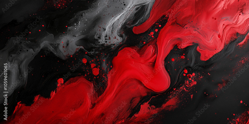 Poster a bold abstract background in dark crimson and black with a grainy noise texture overlay, creating a