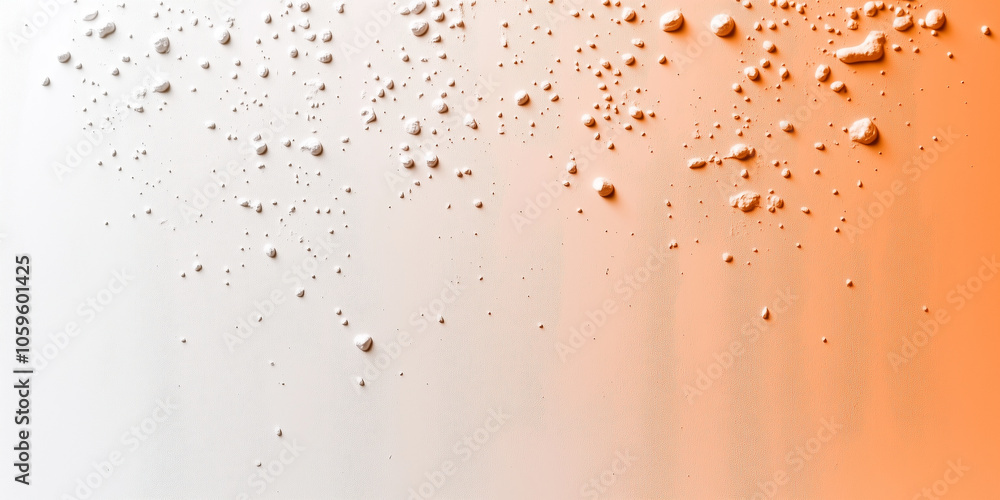 Poster a warm pastel orange blending seamlessly into bright white with a light grainy texture, creating a s