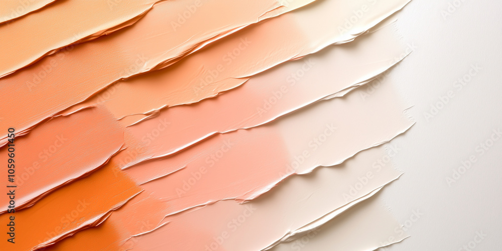 Poster a warm pastel orange blending seamlessly into bright white with a light grainy texture, creating a s