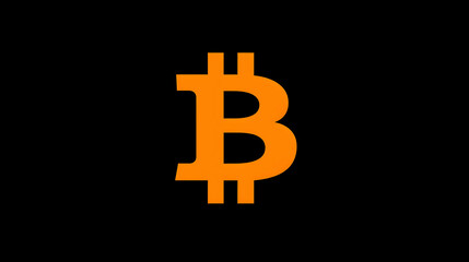 Obraz premium Orange Bitcoin Symbol Illustration