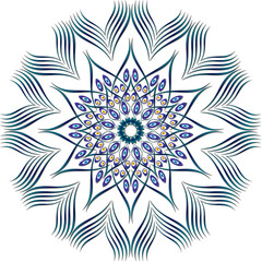 Different patterns created from Turkish evil eye beads mandala art