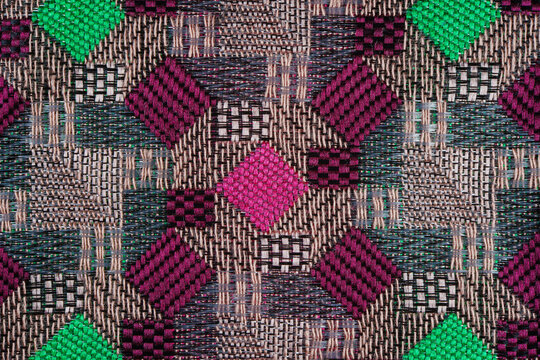 Cationic woven brocade cloth macro detail texture