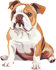 Obraz premium simple vector Bulldog clipart