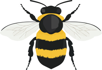 simple vector bumblebee clipart