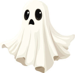 Obraz premium simple vector cartoon ghost clipart