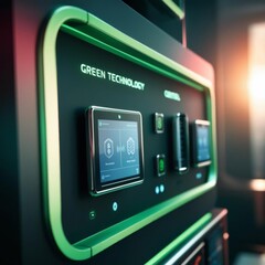 Obraz premium Futuristic Control Panel for Carbon Monitoring Technology