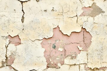 Naklejka premium Wall with peeling paint and a pinkish hue
