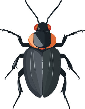 simple vector darkling beetle clipart