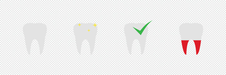 Tooth. Teeth. Line icons set. Dentist. Dental clinic logo. Clean teeth.