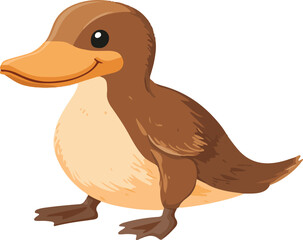 Fototapeta premium simple vector duck-billed platypus clipart