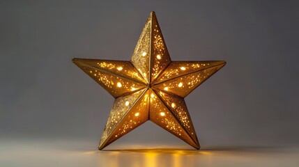 Obraz premium golden and shiny christmas star