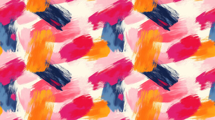 Seamless pattern of brushed painted abstract background featuring vibrant strokes ideal for textile design and home decor