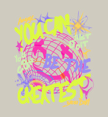 Obraz premium Futuristic streetwear Poster With Aesthetic Graphic Design for T shirt Street Wear and Urban Style