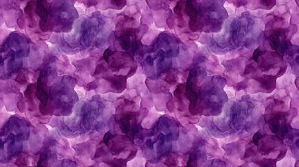 Fototapeta premium Abstract purple watercolor smudges forming a seamless pattern perfect for fabric design or artistic backgrounds