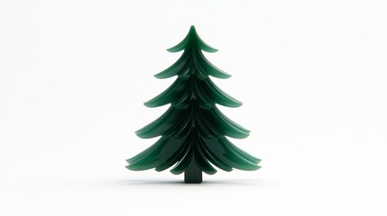 3d rendered minimalistic christmas tree illustration . abstract vector christmas tree
