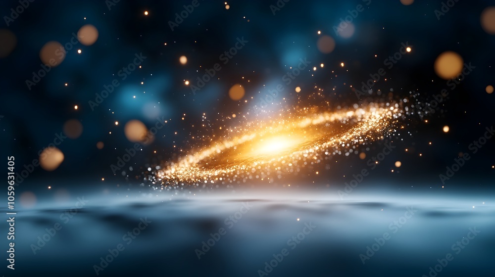 Poster vibrant fireworks exploding in the night sky around a glittering radiant happy new year 2025 message