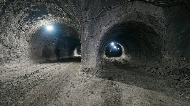 Two tunnels in underground subway construction