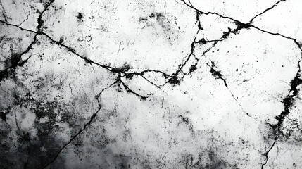 Obraz premium Cracked White Concrete Texture Background
