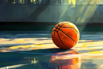 High-energy basketball background , adding movement and action to sports-related promotional materials