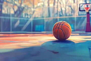 High-energy basketball background , adding movement and action to sports-related promotional materials