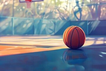 High-energy basketball background , adding movement and action to sports-related promotional materials