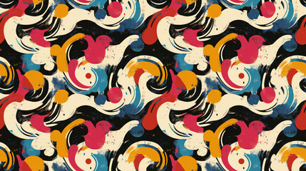 Fototapeta premium Messy abstract pattern with unique swirls and shapes ideal for background design in modern art projects