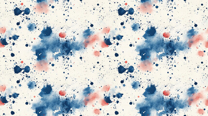 Fototapeta premium Watercolor splatter pattern with handmade texture on paper ideal for artistic backgrounds and textile design