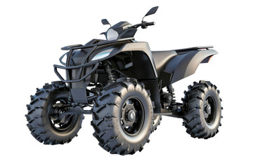 ATV Quad in action Isolated On Transparent Background