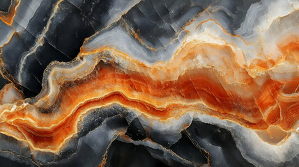 Obraz premium Abstract Background with Black, Orange, and White Swirls